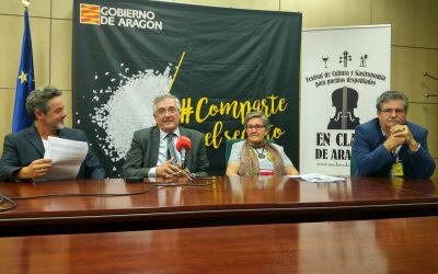 El consejero Olona apuesta por el festival En Clave de Aragón en la presentación a la prensa de su tercera edición